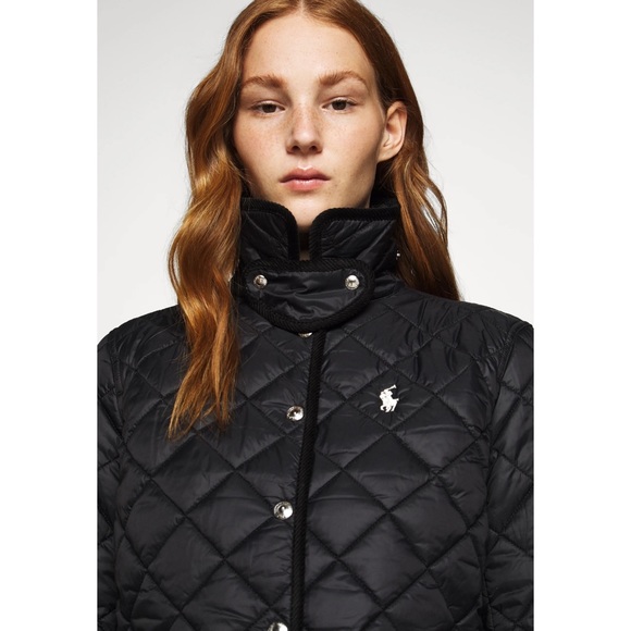 NWT Polo Ralph Lauren Cropped Barn Quilted Jacket Black Small - Picture 6 of 6
